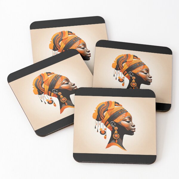 Item preview, Radiant African Beauty: Orange Headscarf designed and sold by Mechanical-Artt.