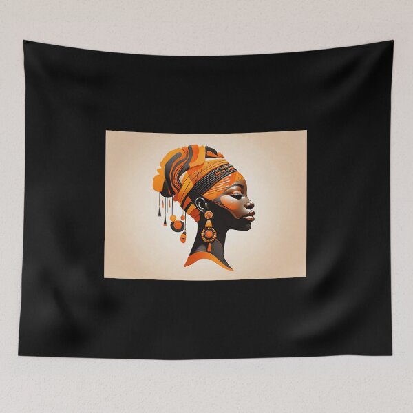 Item preview, Radiant African Beauty: Orange Headscarf designed and sold by Mechanical-Artt.