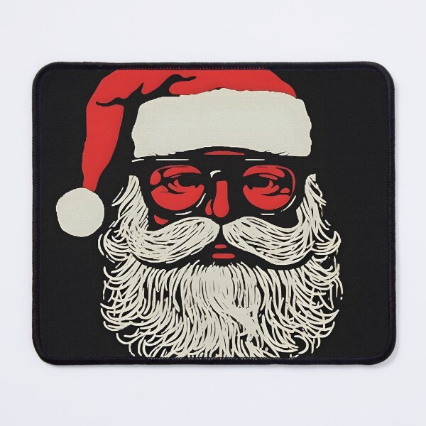Item preview, Santa Claus Hipster Portrait - Festive Holiday Artwork designed and sold by inkArtistryfine.