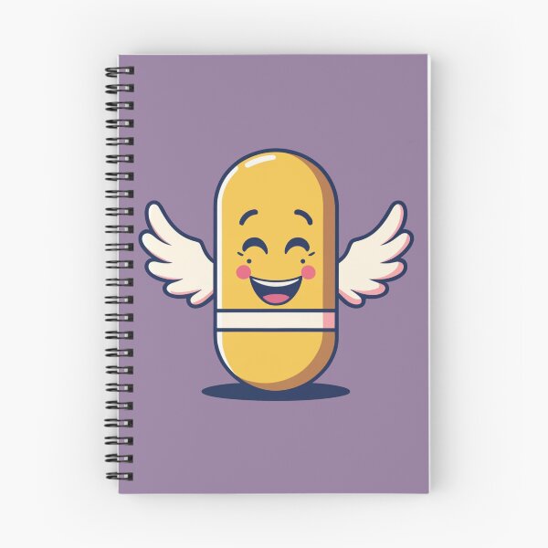 Item preview, cute smiling pill with wings designed and sold by zoldi.