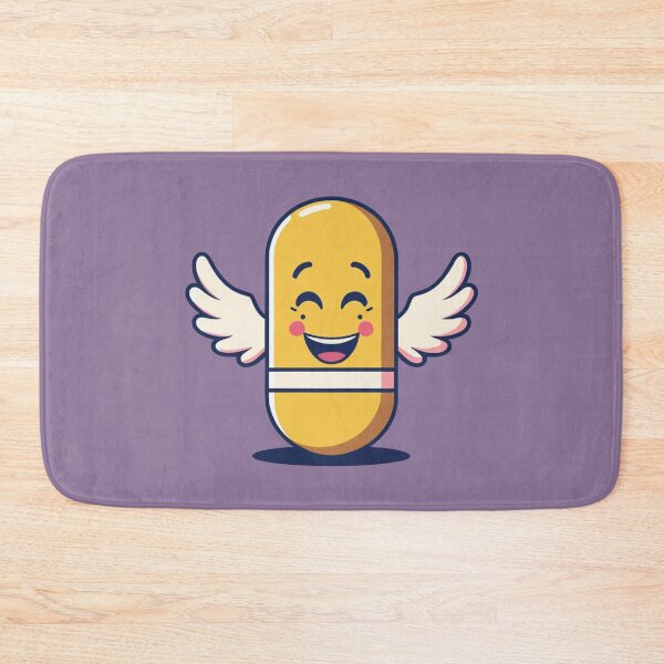 Item preview, cute smiling pill with wings designed and sold by zoldi.