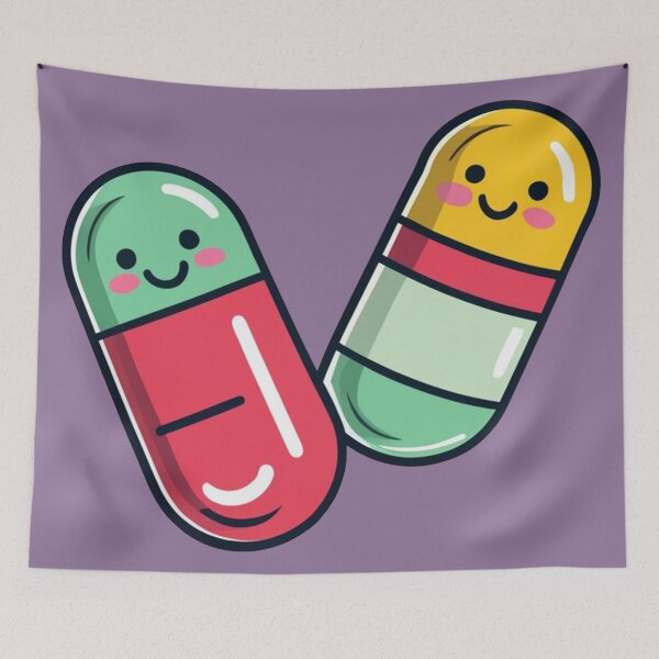Item preview, cute cartoon pill  designed and sold by zoldi.