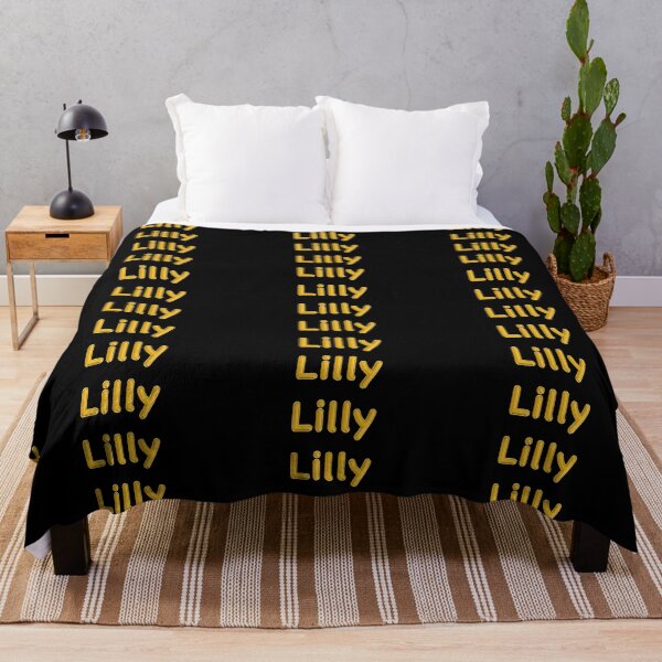Item preview, Golden Balloon Foil Lilly Name Label - (Black) designed and sold by NormadWorld.