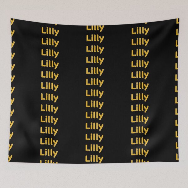 Item preview, Golden Balloon Foil Lilly Name Label - (Black) designed and sold by NormadWorld.