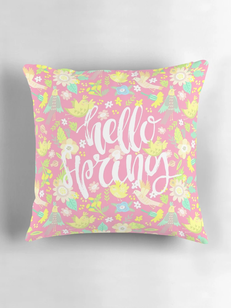 Thumbnail 3 of 4, Pillow, Hello Spring (Soft Peach) designed and sold by Mandala Of Life.