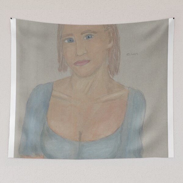 Item preview, Woman in Blue designed and sold by CreativeMatthew.