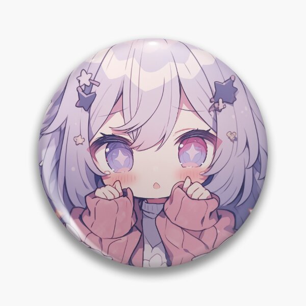 Aperçu de l'œuvre Fille Anime Violette Kawaii créée et vendue par PhoenixHatter.