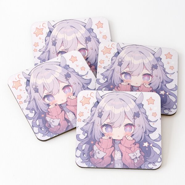 Item preview, Kawaii Purple Anime Girl designed and sold by PhoenixHatter.