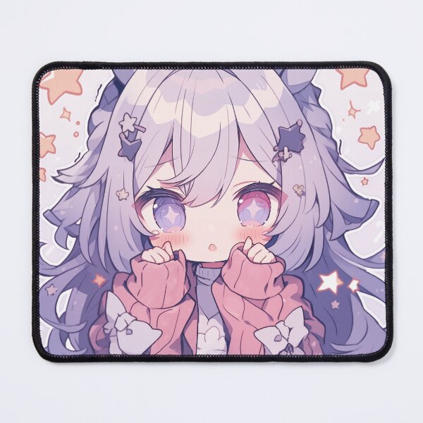 Aperçu de l'œuvre Fille Anime Violette Kawaii créée et vendue par PhoenixHatter.