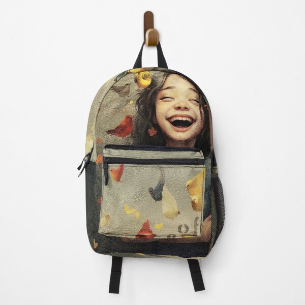 Item preview, Joyful Bliss of Childhood with Colorful Birds Artwork designed and sold by inkArtistryfine.
