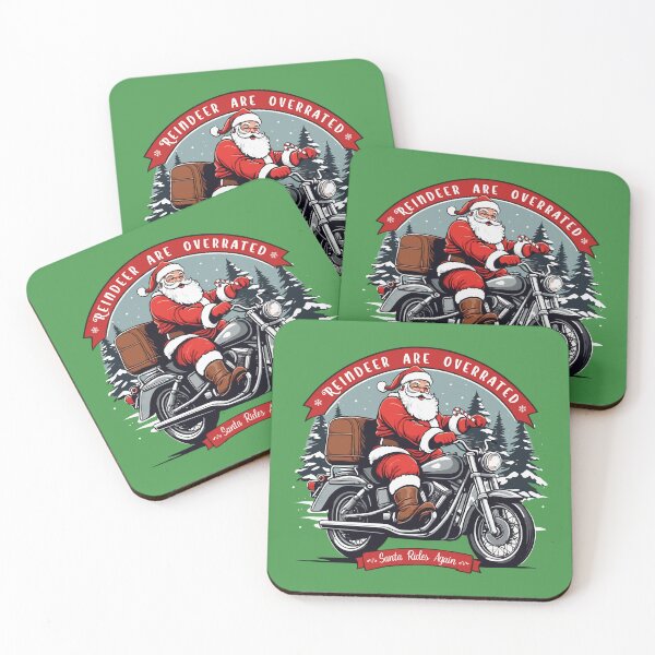 Item preview, Reindeer Are Overrated -  Funny Christmas Santa Rides Again designed and sold by Urban-Alien.
