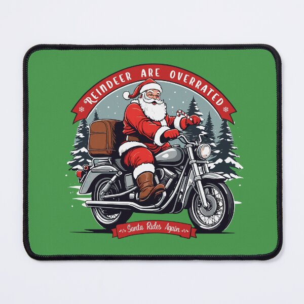 Item preview, Reindeer Are Overrated -  Funny Christmas Santa Rides Again designed and sold by Urban-Alien.