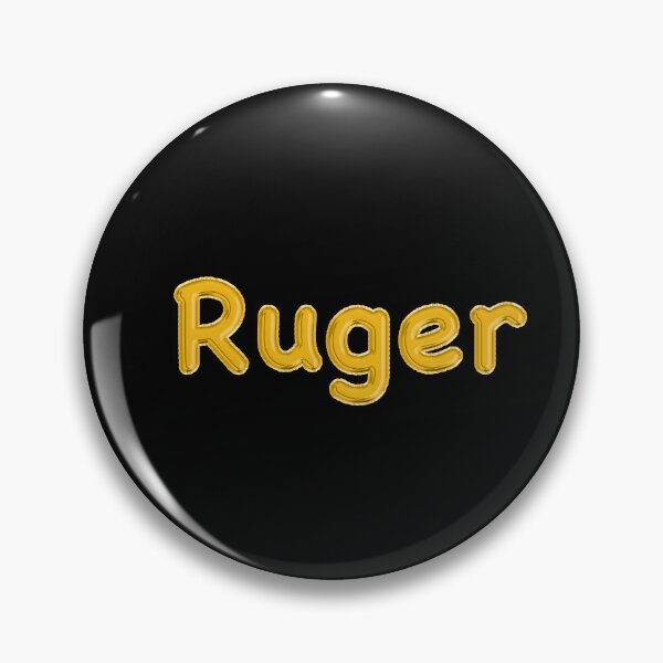 Item preview, Golden Balloon Foil Ruger Name Label - (Black) designed and sold by NormadWorld.