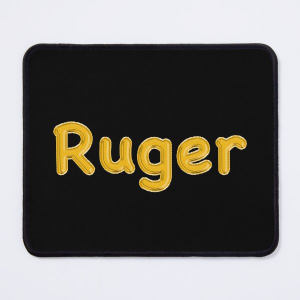 Item preview, Golden Balloon Foil Ruger Name Label - (Black) designed and sold by NormadWorld.