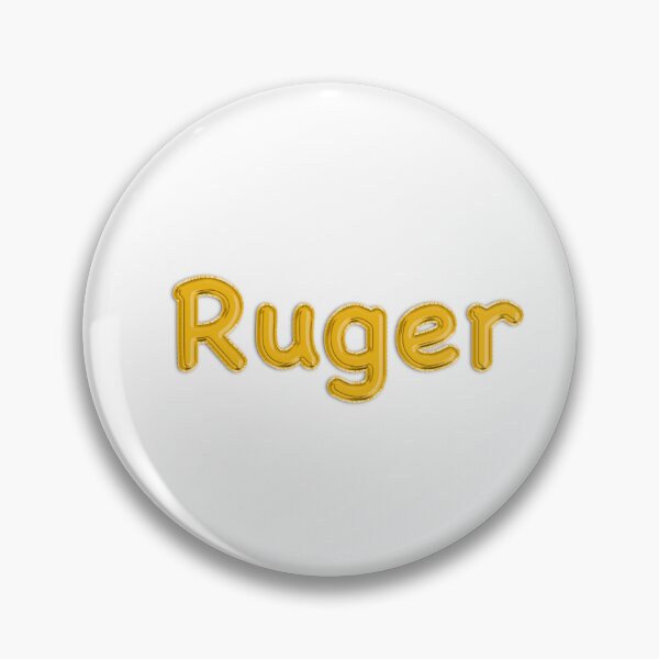 Item preview, Golden Balloon Foil Ruger Name Label designed and sold by NormadWorld.