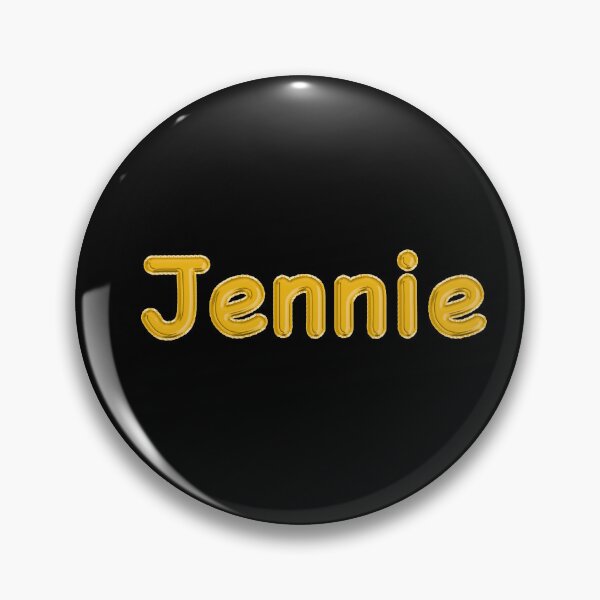 Item preview, Golden Balloon Foil Jennie Name Label - (Black) designed and sold by NormadWorld.