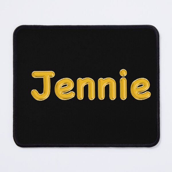 Item preview, Golden Balloon Foil Jennie Name Label - (Black) designed and sold by NormadWorld.