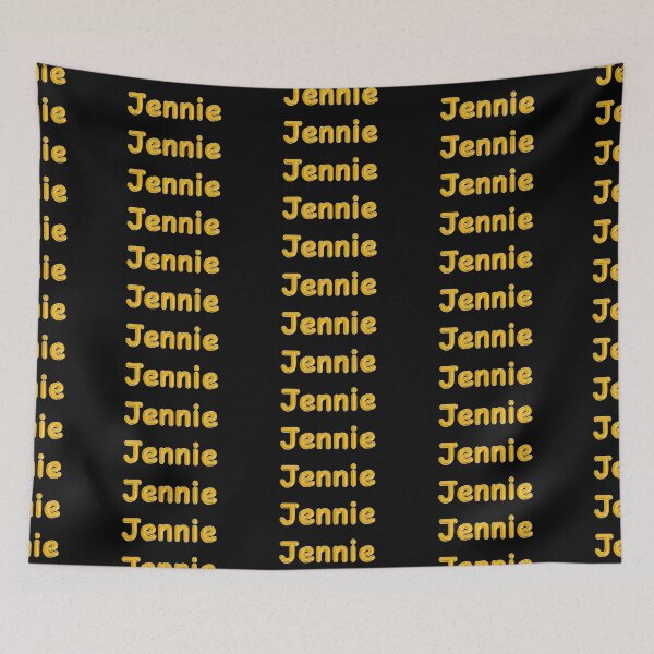 Item preview, Golden Balloon Foil Jennie Name Label - (Black) designed and sold by NormadWorld.