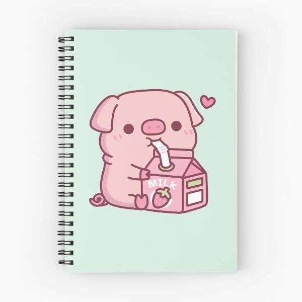 Item preview, Cute Little Pig Loves Strawberry Milk designed and sold by rustydoodle.