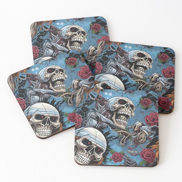 Item preview, Mechanical Skull with Roses Artwork designed and sold by inkArtistryfine.