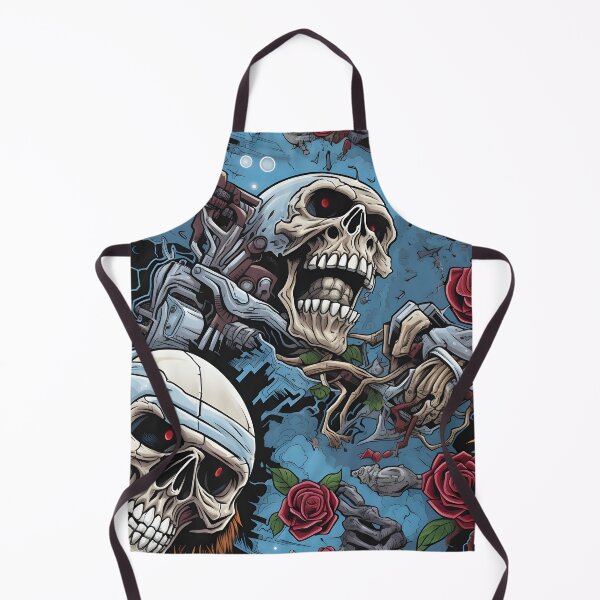 Item preview, Mechanical Skull with Roses Artwork designed and sold by inkArtistryfine.