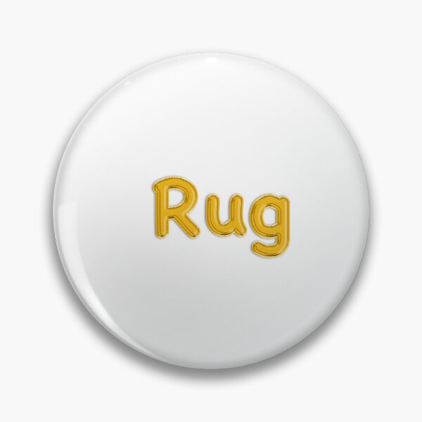 Item preview, Golden Balloon Foil Rug Name Label  designed and sold by NormadWorld.