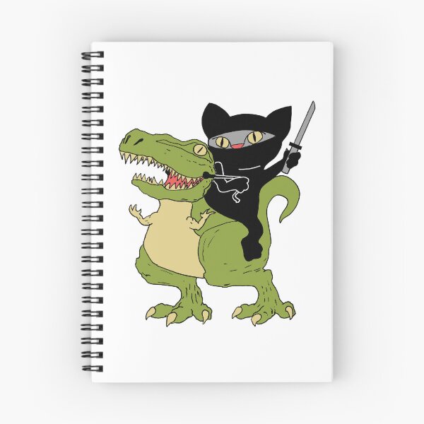 Item preview, Ninja Cat Riding Into Battle on T-Rex designed and sold by bsstheartist.