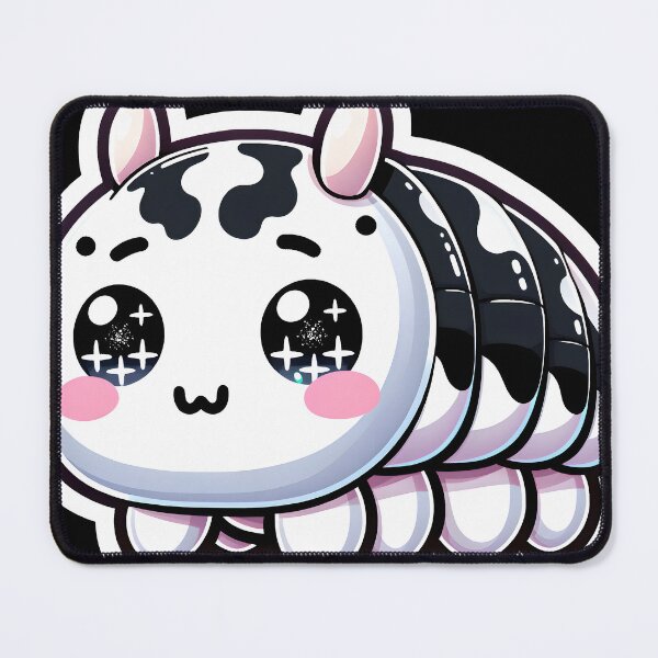Item preview, Dairy cow isopod cute kawai black and white designed and sold by ChataMaroon.