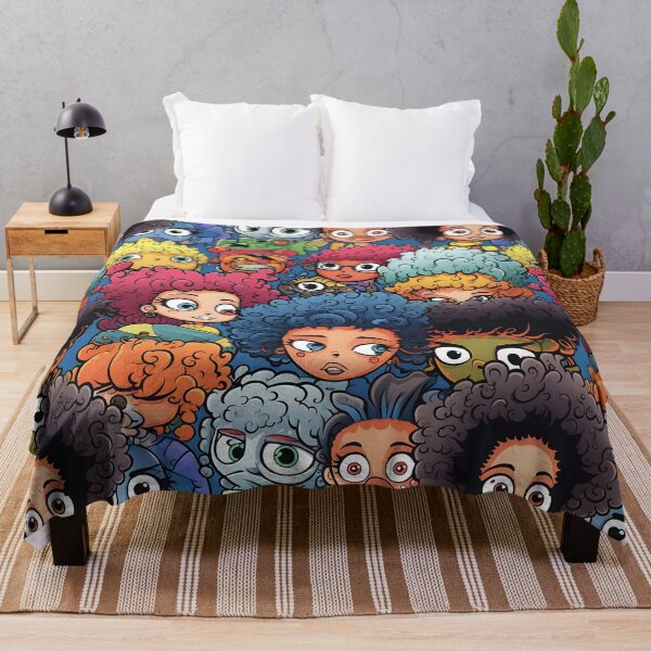 Item preview, Eclectic Cartoon Faces Colorful Artwork designed and sold by inkArtistryfine.