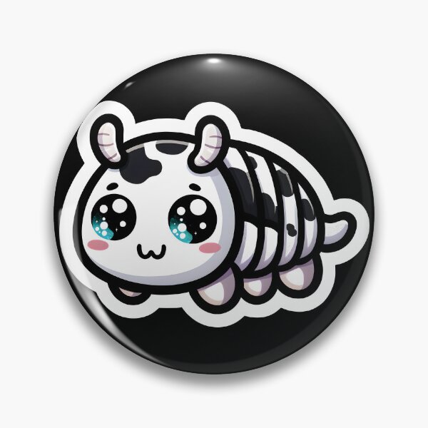 Item preview, Dairy cow isopod cute kawai black and white designed and sold by ChataMaroon.