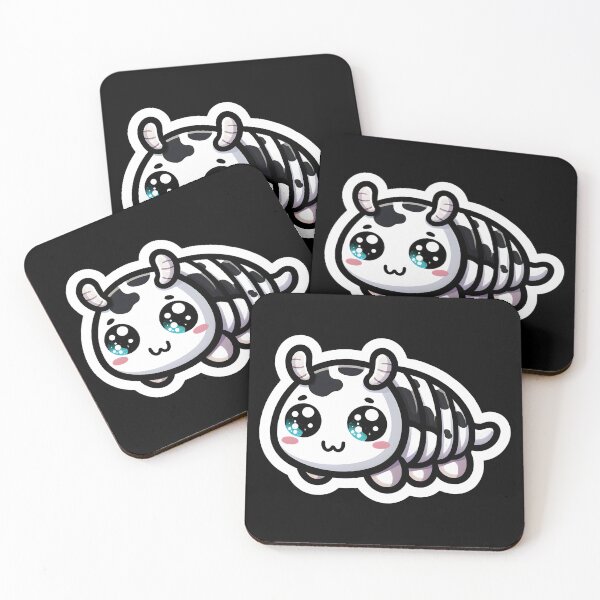 Item preview, Dairy cow isopod cute kawai black and white designed and sold by ChataMaroon.