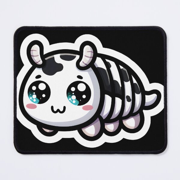 Item preview, Dairy cow isopod cute kawai black and white designed and sold by ChataMaroon.