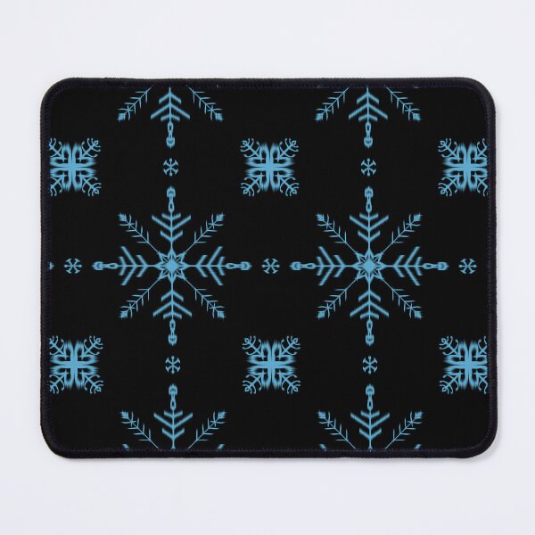 Item preview, Ikat Traditional ethnic fabric pattern : Charming Snowflake Print, Frozen Delight Textile Design, Snowfall Symphony Fabric Pattern designed and sold by Nokart.