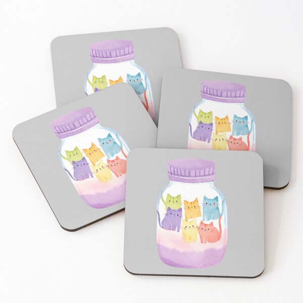 Item preview,  KAWAII CATS IN A MASON JAR   designed and sold by KawaiiLyfe.