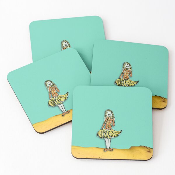 Item preview, Girl with a banana skirt eating bananas  designed and sold by Karina Kamenetzky.