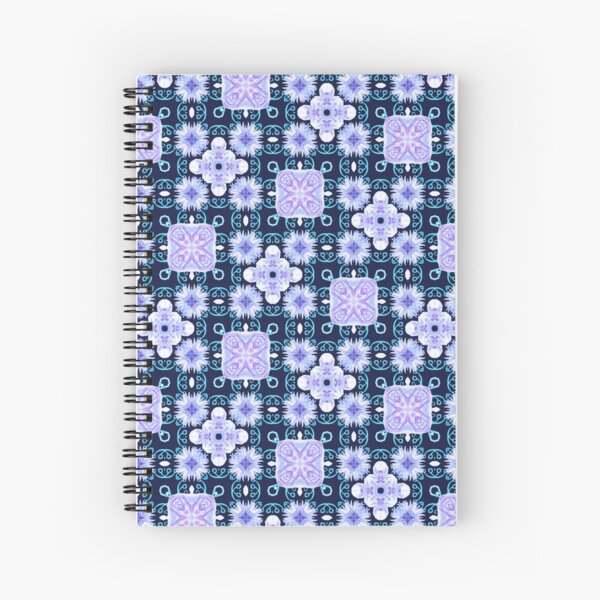Pastel Petals Cornflower and Amethyst Jewels Spiral Notebook