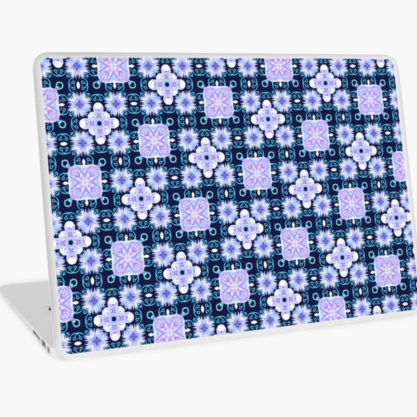 Pastel Petals Cornflower and Amethyst Jewels Laptop Skin