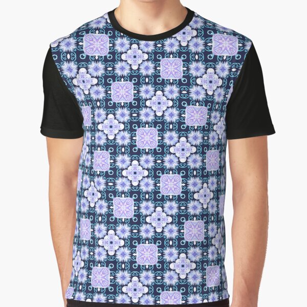 Pastel Petals Cornflower and Amethyst Jewels Graphic T-Shirt