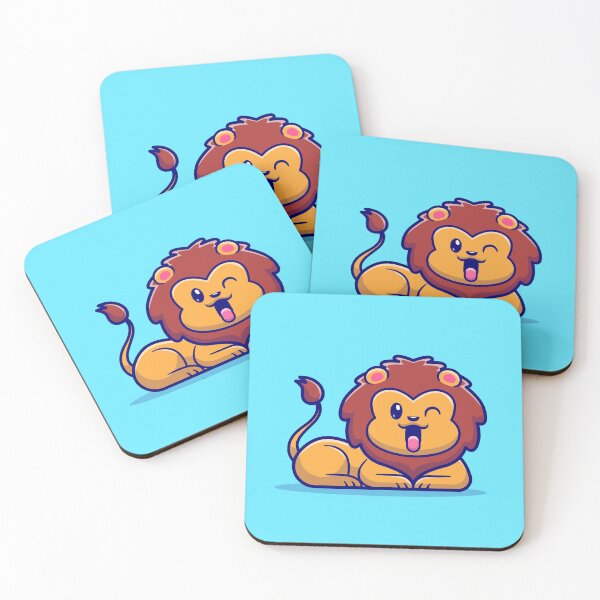 Item preview, Cute Smiling Lion Cartoon Vector Icon Illustration designed and sold by hjian8219.