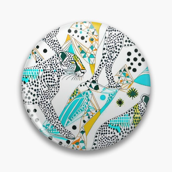 Item preview, Blue Geometric Spotted Cheetah Pattern designed and sold by Geonimalia.