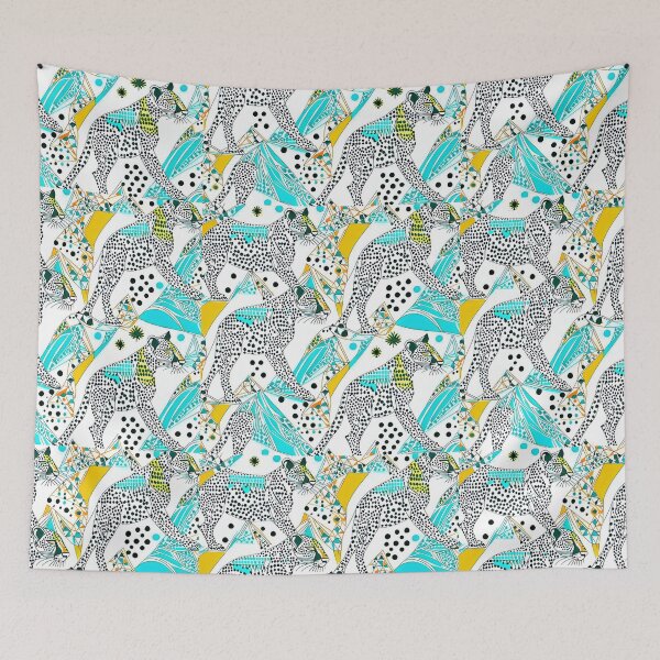 Item preview, Blue Geometric Spotted Cheetah Pattern designed and sold by Geonimalia.