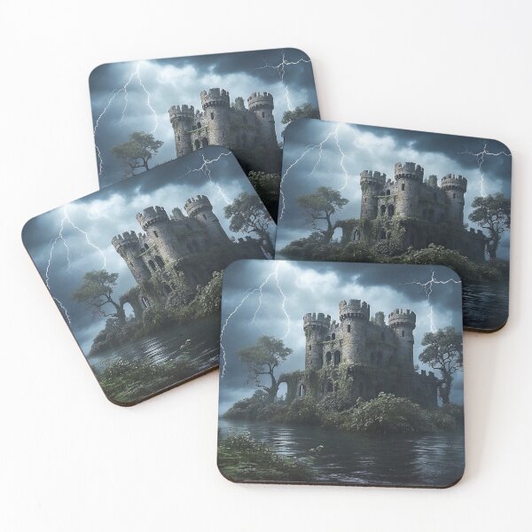 Item preview, Fantasy Castle Ruins in the Swamp. designed and sold by nyathiwa.