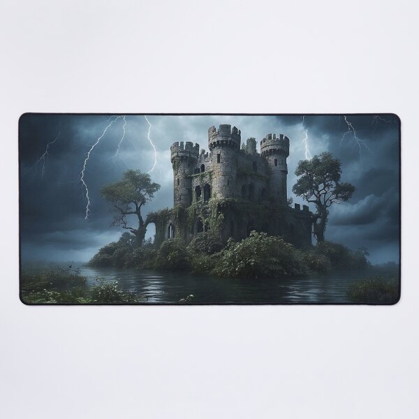 Item preview, Fantasy Castle Ruins in the Swamp. designed and sold by nyathiwa.