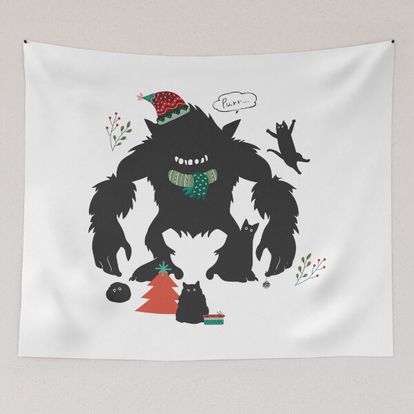 Item preview, Cryptid and Cat Christmas designed and sold by chillaxcats.