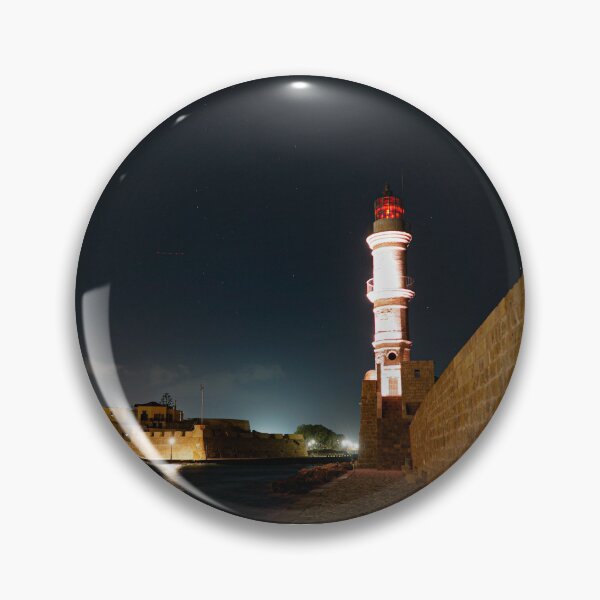 Item preview, Chania by night with clear sky and stars.Lighthouse designed and sold by Tasos Karamalakis.