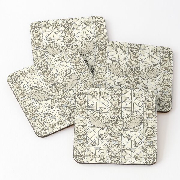Item preview, Yellow Geometric Griffin Pattern designed and sold by Geonimalia.