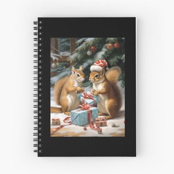 Item preview, Squirrel Couple Wearing A Christmas Hats designed and sold by TorpStore.