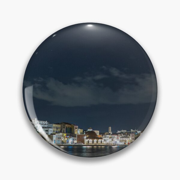 Item preview, Chania old town by night with clear sky and stars. designed and sold by Tasos Karamalakis.