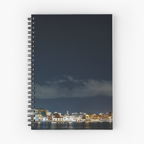 Item preview, Chania old town by night with clear sky and stars. designed and sold by Tasos Karamalakis.