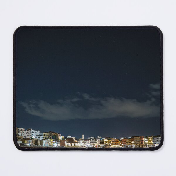 Item preview, Chania old town by night with clear sky and stars. designed and sold by Tasos Karamalakis.